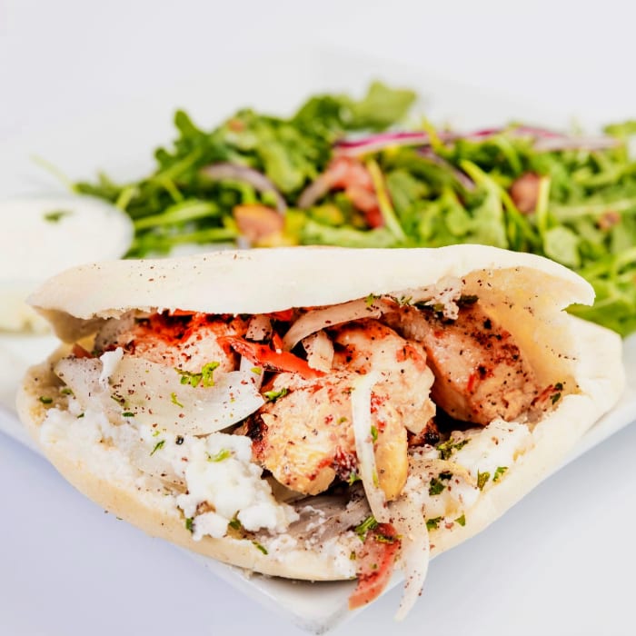 Chicken Kabob (Tawook) Sandwich.