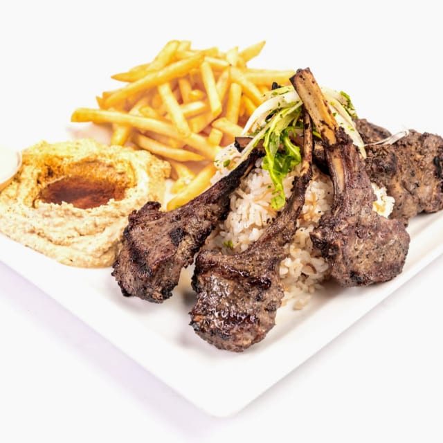 Grilled Lamb Chops Plate.